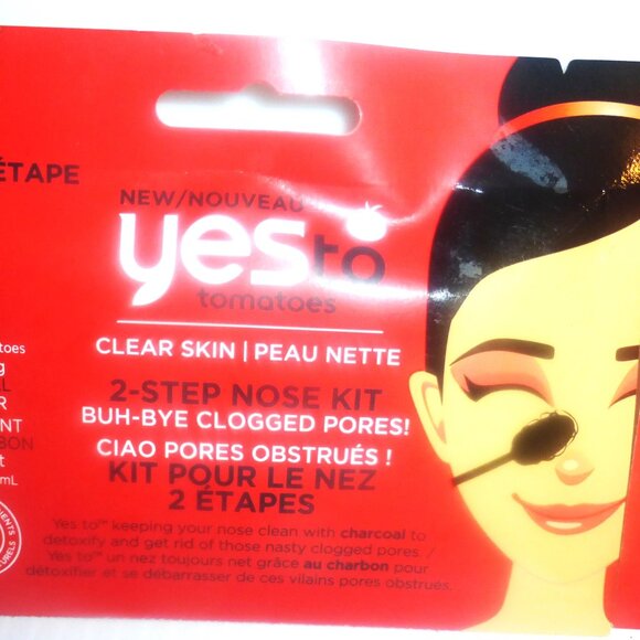 4x YES to TOMATOES 2 Step NOSE KIT Clear Skin BYE Clogged Pores Charcoal Detox - Picture 4 of 5